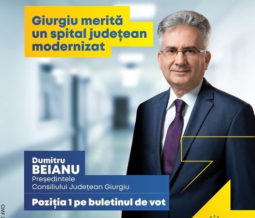Votează Dumitru Beianu – Președinte Consiliul Județean Giurgiu