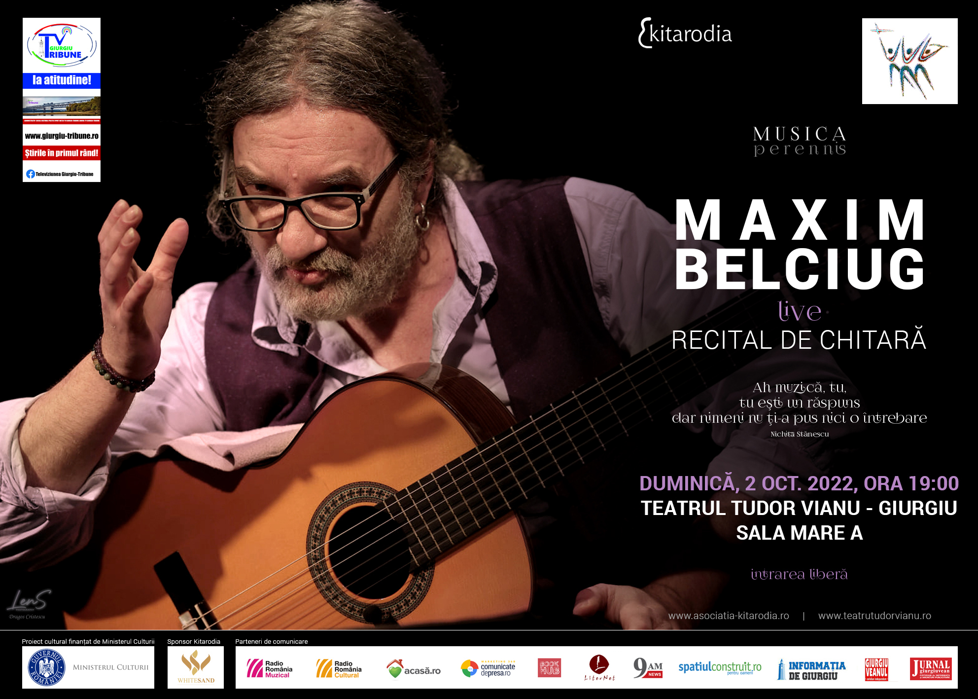 Cea mai solo chitară solo: Maxim Belciug cântă în premieră la Giurgiu