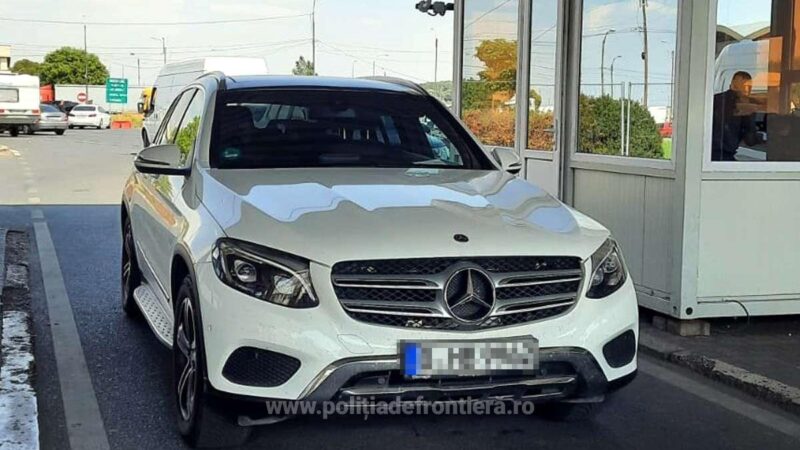 Autoturism căutat de autoritățile din Germania, descoperit în P.T.F. Giurgiu