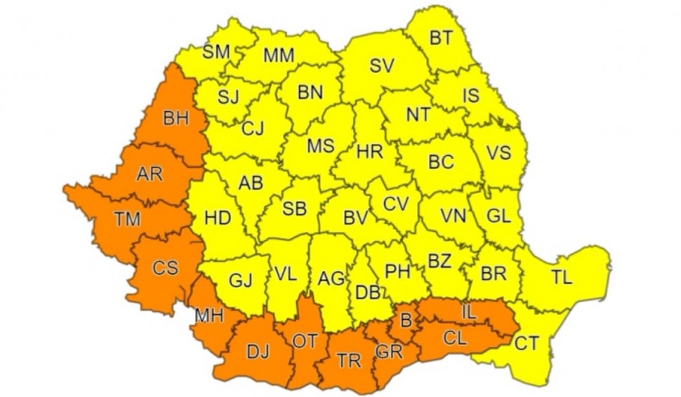 Cod portocaliu de caniculă în 11 județe din țară și București! Temperaturile ajung la 41 de grade
