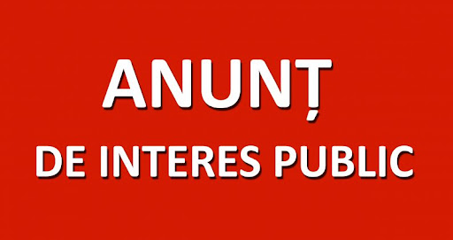 Anunţ de interes public