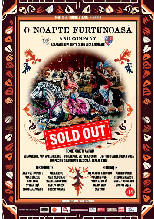 Prima reprezentație a spectacolului „O noapte furtunoasă&Company” este SOLD OUT!