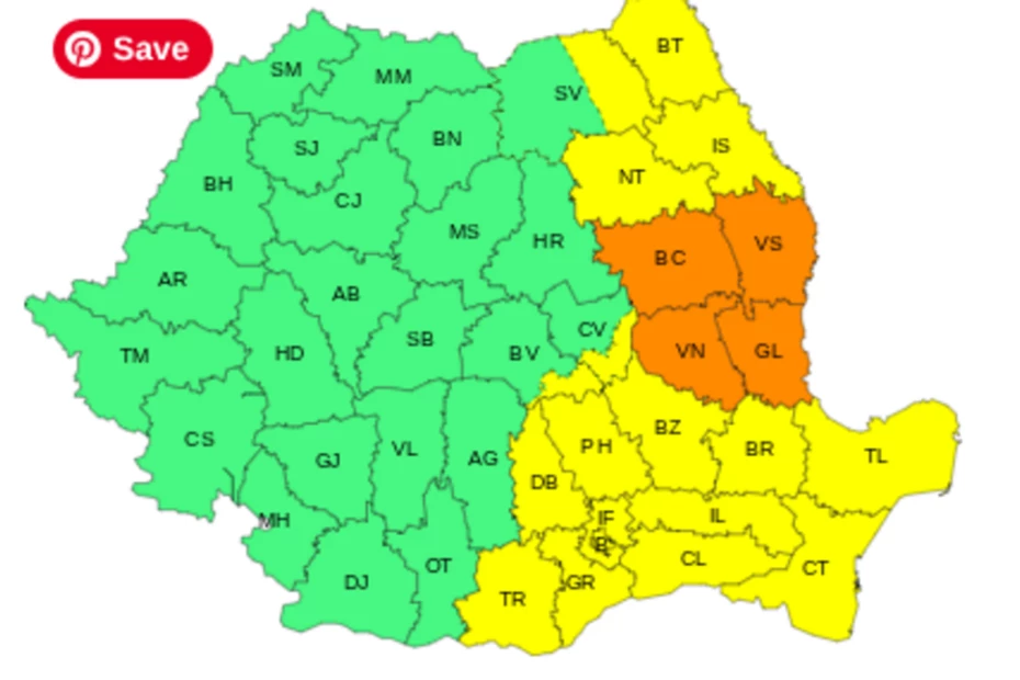 Cod Galben extins: Muntenia și Dobrogea, în vizorul furtunilor