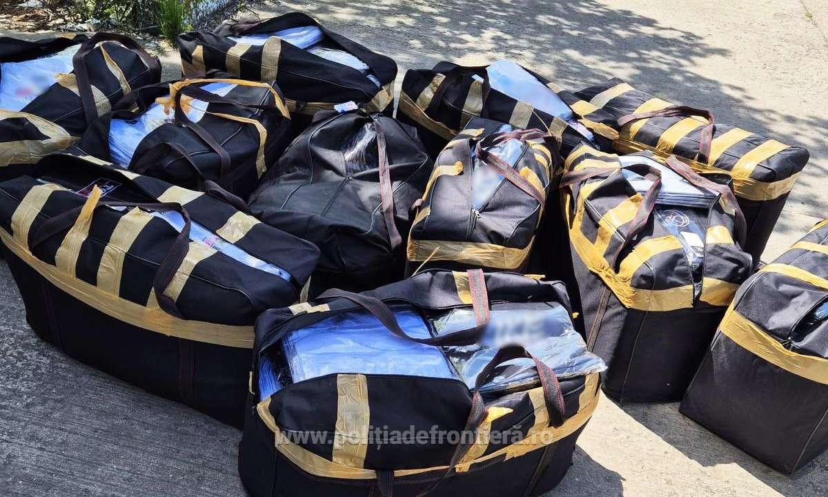 Acțiuni tip BLITZ la Giurgiu: produse contrafăcute în valoare de 1 milion de lei, descoperite de polițiștii de frontieră