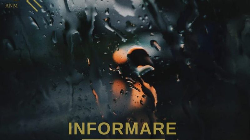 Informare meteo de precipitații și vânt